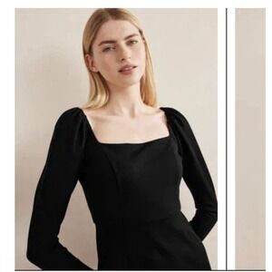 Boden Square Neck Mini Jersey Dress Black D0451 Black Size: 8R
